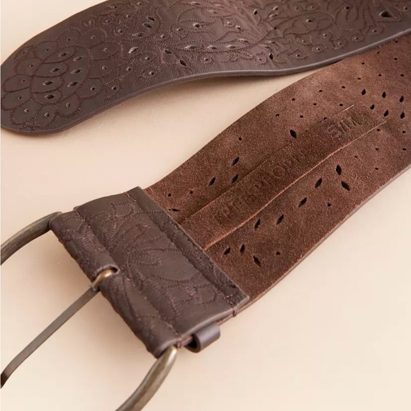 Free People Laurel Brown Leather Hip Belt - Picture 4 of 4